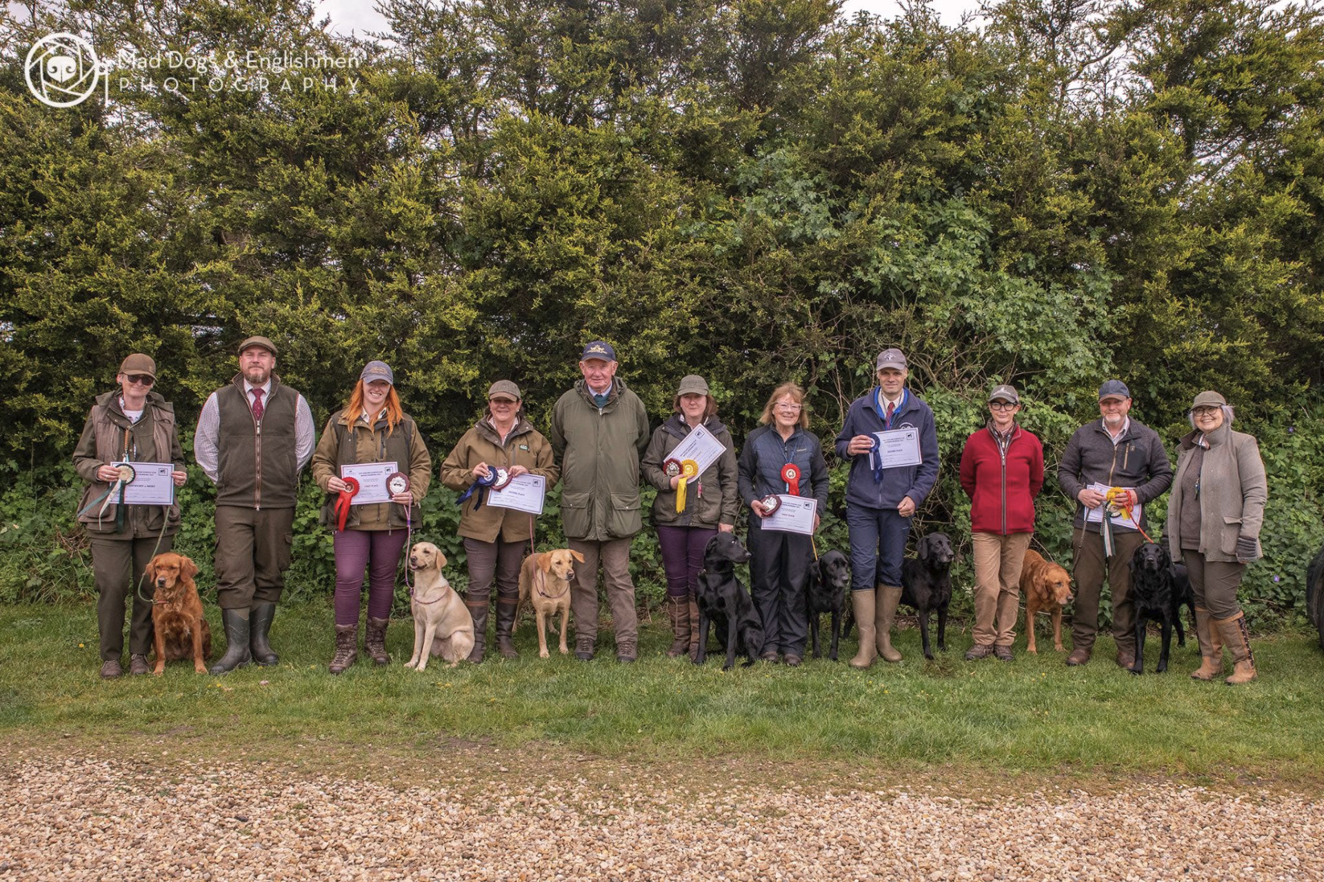 Novice & Veteran Retriever Working Test award winners