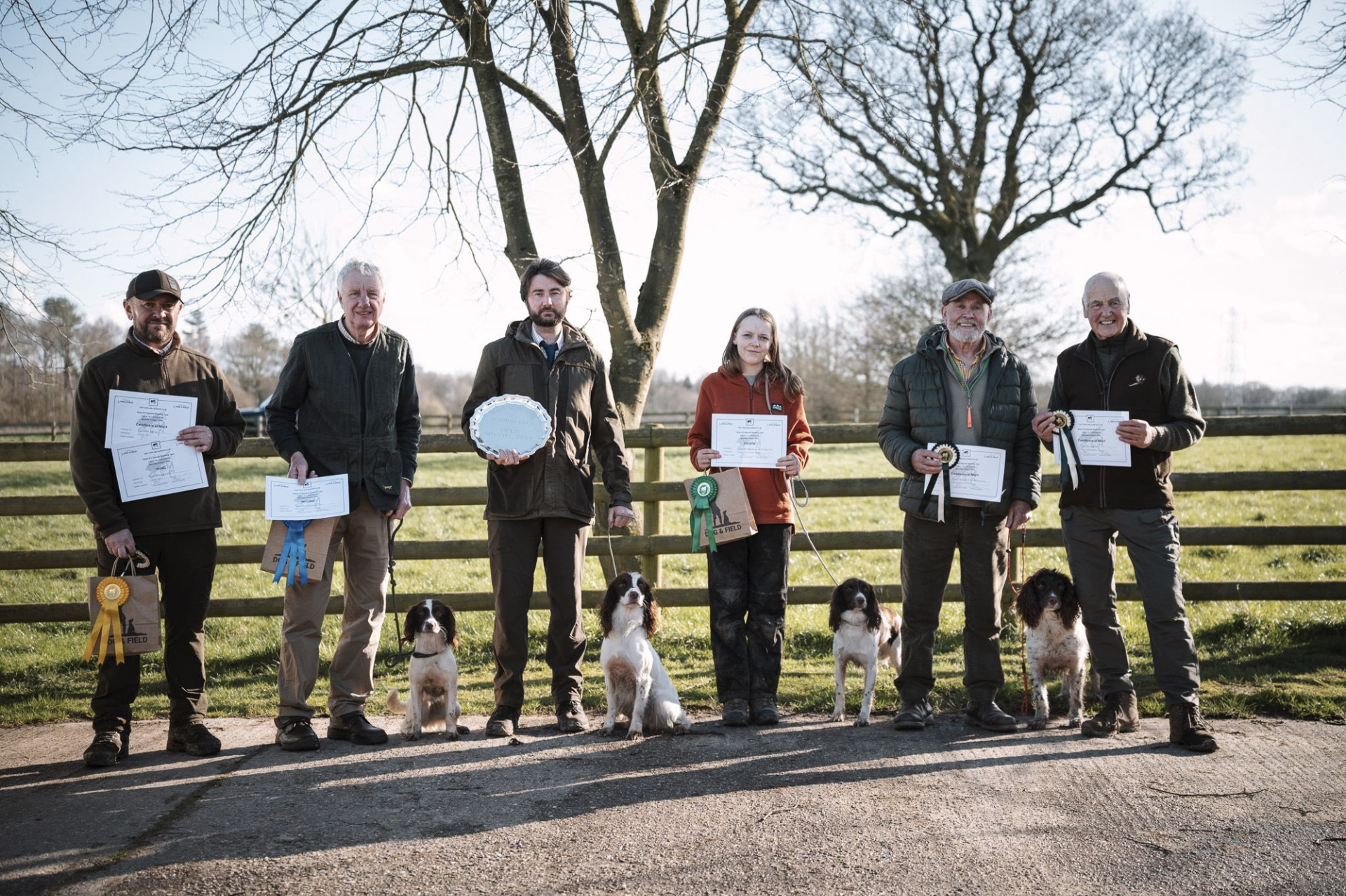 Open A/V Spaniel Working Test award winners