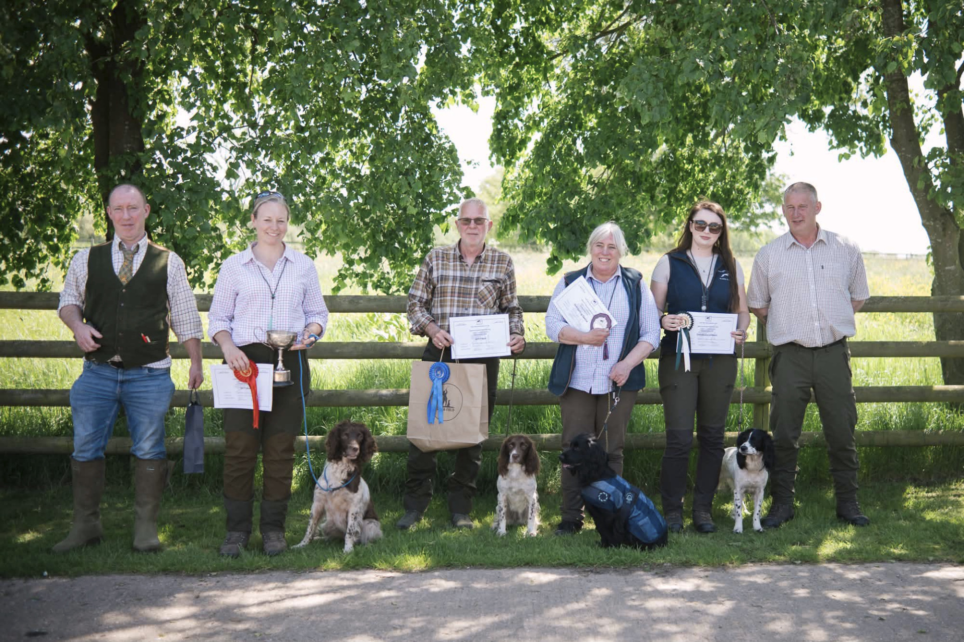 Open A/V Spaniel Working Test award winners